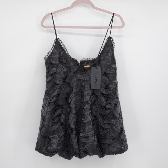 Fashion Nova Novaluxe Lana Crochet Mini Dress Black Size XS NWT - Picture 2 of 7